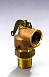 Series 125 brass safety valve with lift lever