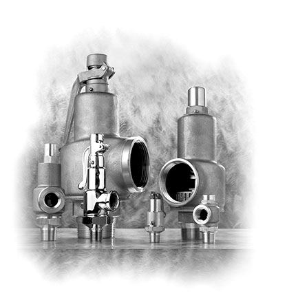 drawing a safety and relief valves